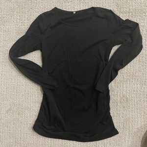 Long Sleeve Black Maternity Top Medium